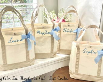 Personalized Bridesmaid tote bags/ Bridesmaids&#39; Bag/ Canvas totes/ Wedding party bags