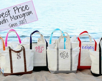 Monogram Tote, Large Canvas Tote, Personalized Beach tote, Bridesmaid gift, Monogrammed, Personalized bag, Bridesmaid bag, Travel Bag