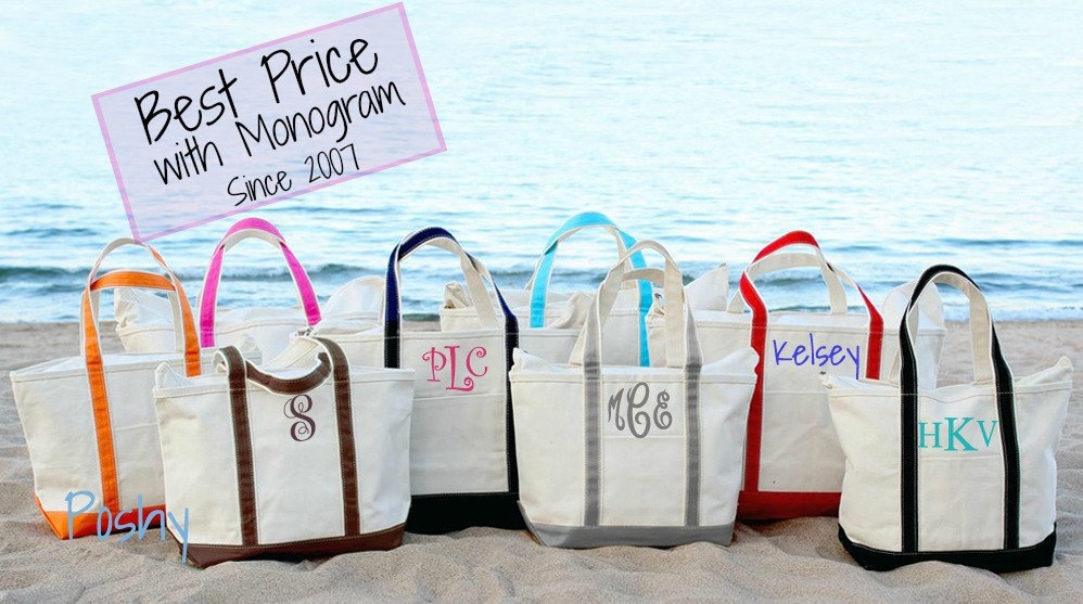Monogrammed Tote Etsy