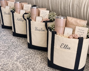 Bridesmaid Tote Bags, Bridesmaid Gift, Bridesmaid Tote, Personalized Bridesmaid Bag, Bridal Party Bag, Bridal Party Gift, Wedding Party Gift