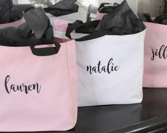 Set of 6 Bridesmaid tote bag, Wedding Party Gift, Personalized Bridesmaid Bags, Bridesmaid Gift, Bridal Party Bag, Wedding Party Gift