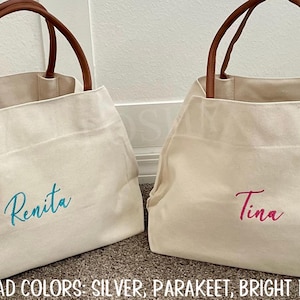 Bridesmaid Tote Bags, Personalized bridesmaid bags, bridal party, bridesmaid gifts, maid of honor tote, custom bridesmaid tote bags, Tote image 12