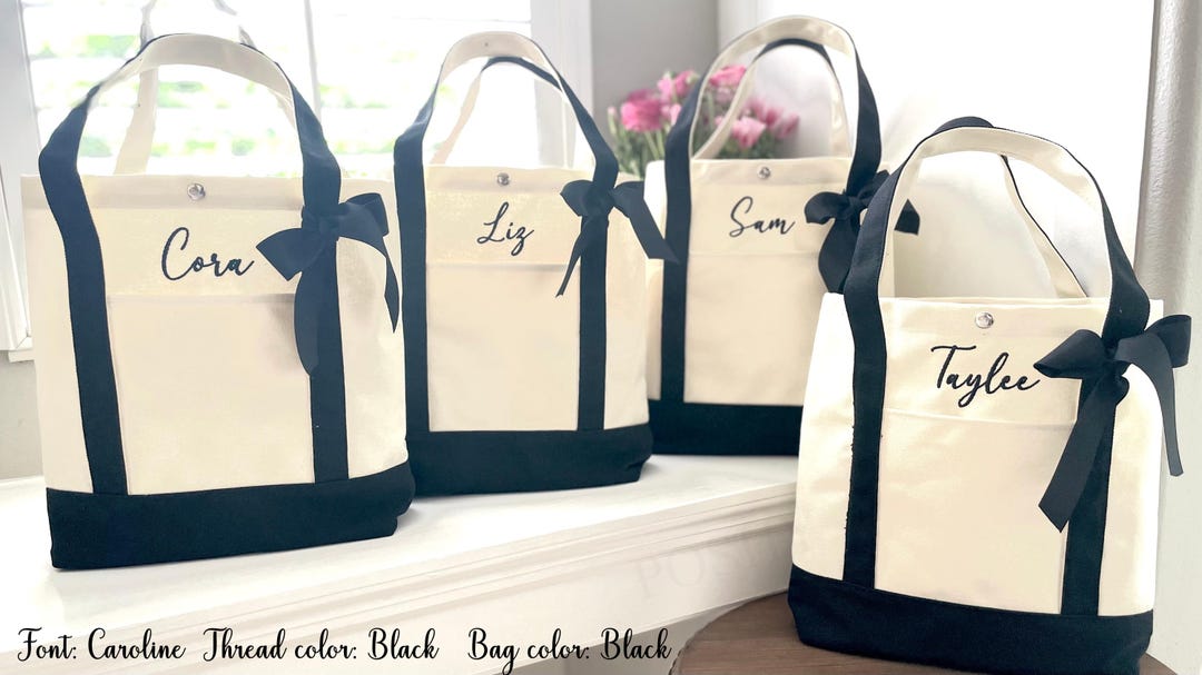 Bridesmaid Tote Bags, Bridesmaid Gift, Bridesmaid Tote, Personalized ...