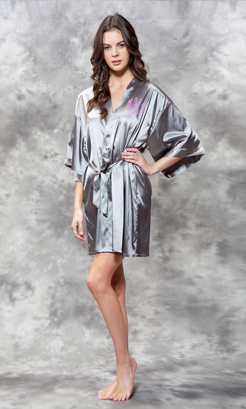 Monogrammed Robes Silk at Henriette Lott blog