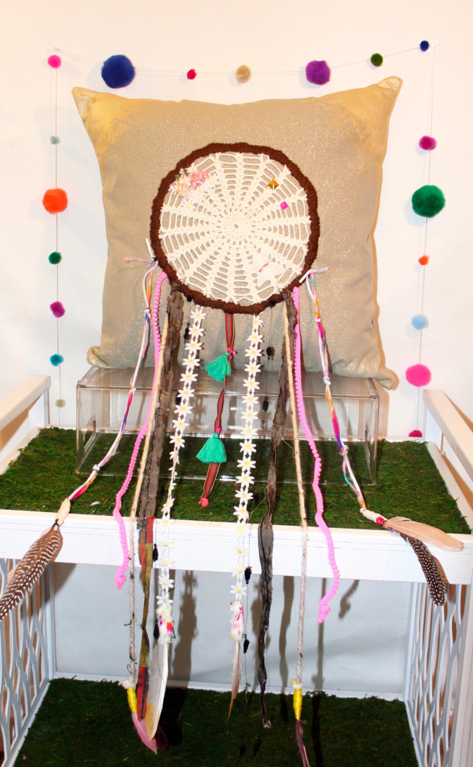 Dreamcatcher Pillow Doily Dream Catcher Pillow Housewares Etsy