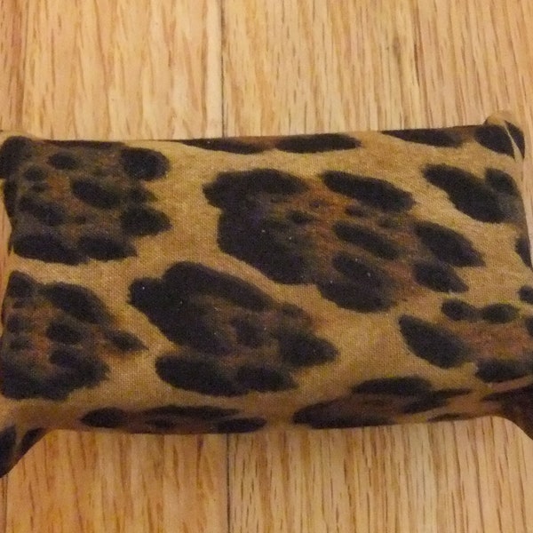 Pocket Tissue Holder, Brown Leopard Print