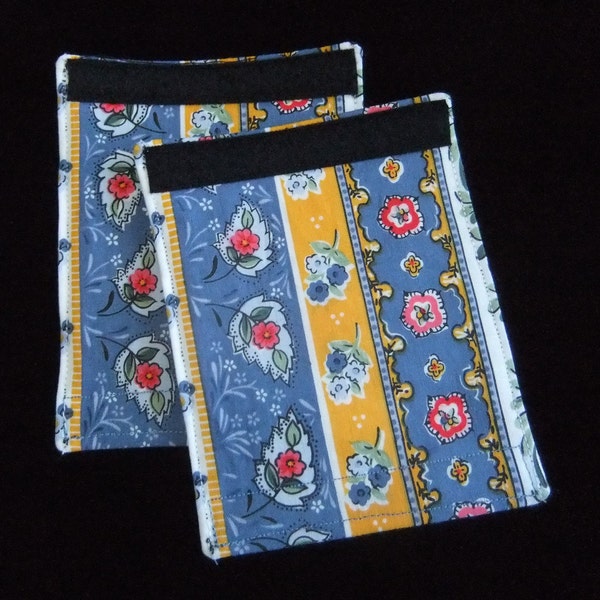 Luggage Handle Wraps, Pair, Blue Mayfair Floral Print