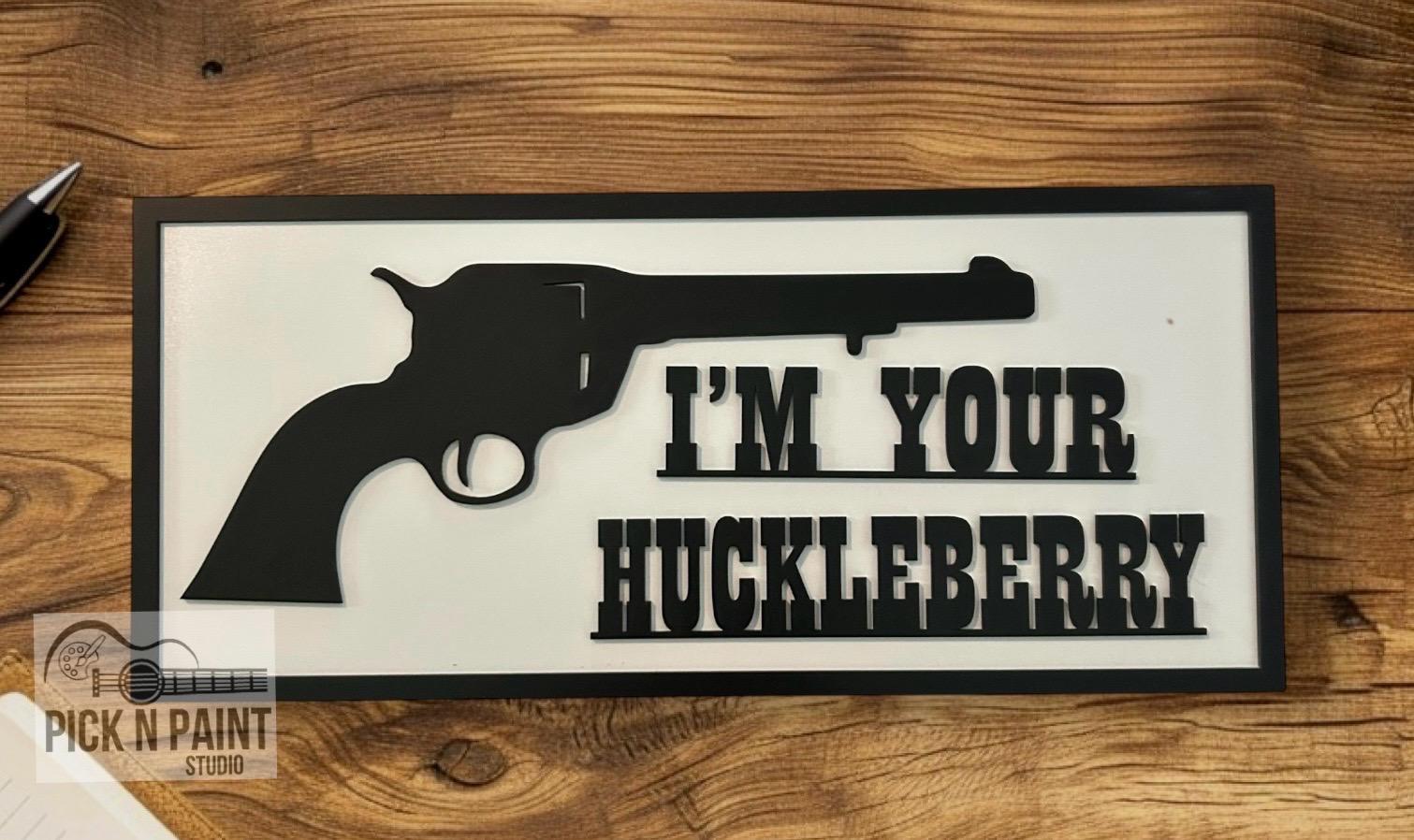 Targa in metallo con scritta in lingua inglese I'm your huckleberry, poster del film Holliday in ferro, decorazione da parete, 20 x 30 cm