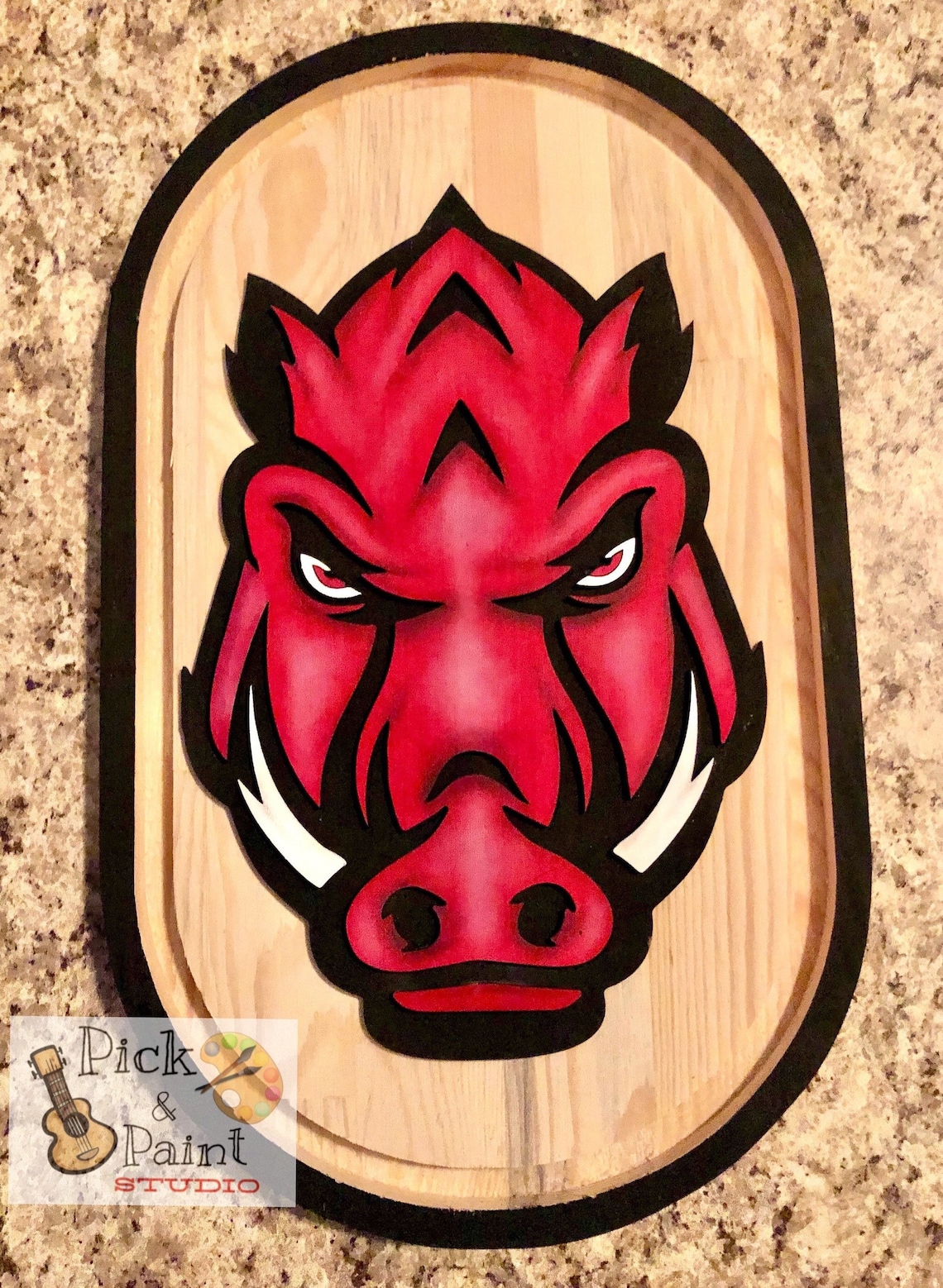 Razorback Wooden Wall Sign Hand Painted. Etsy
