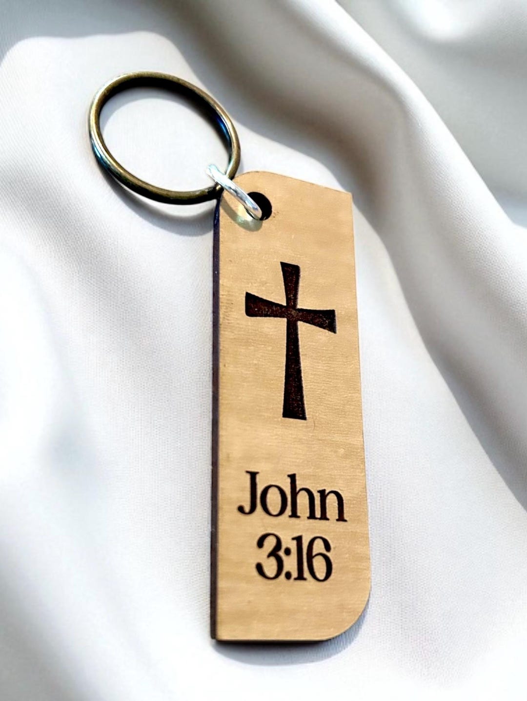 Custom Bible Verse Wooden Keychain, Wooden Engraved Personalized Bible ...