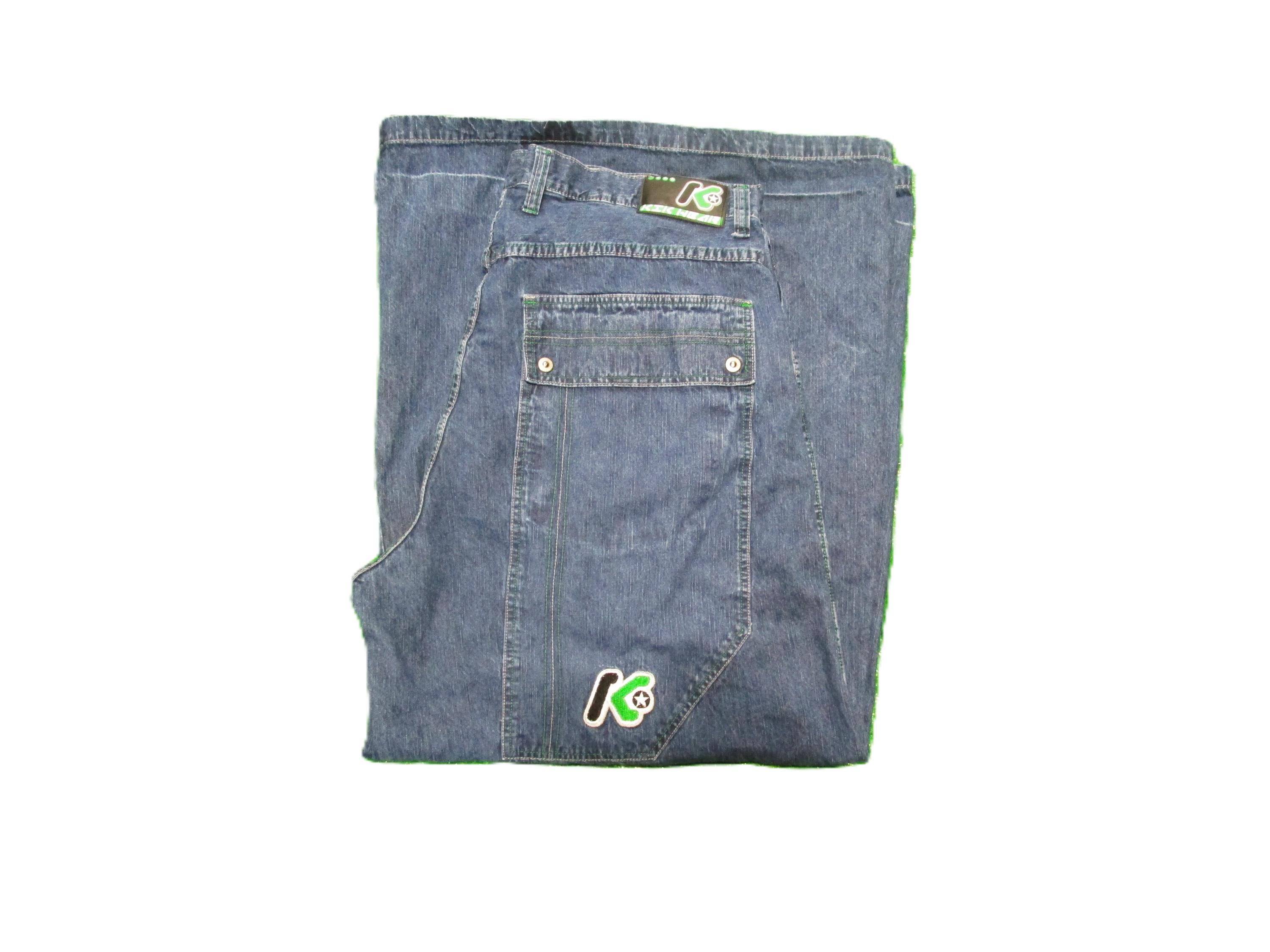 Vintage Kikwear Jeans Y2K Rave Buggy Side Line Pants 90s