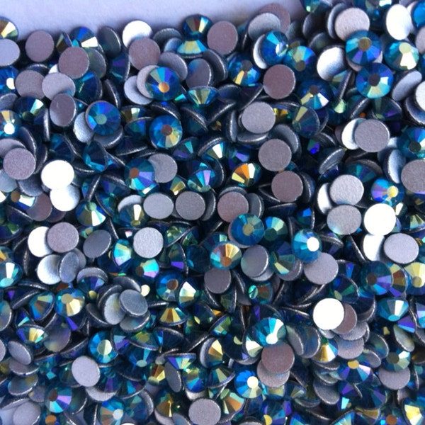 Loose blue Crystal Rhinestone -1440 pcs blue zircon AB SS20 flat back non hot fix