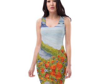 Coastal Poppies Dress