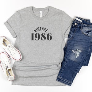 Vintage Birthday T-Shirt Vintage 1986 37th Birthday 37th Birthday Gift for Women 37th Birthday Gift for Men 37th Birthday Gift Best Friend