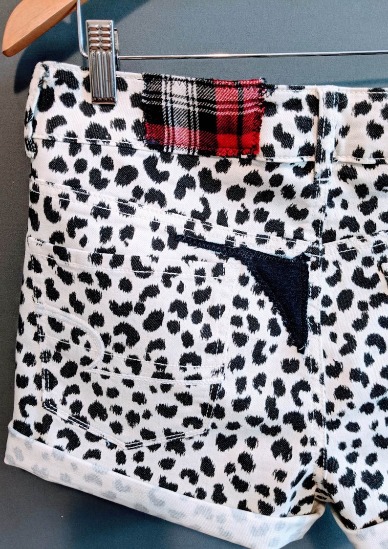 Refashioned Patchwork Denim Shorts