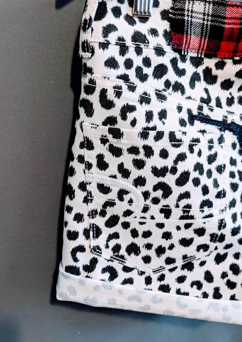 Refashioned Patchwork Denim Shorts