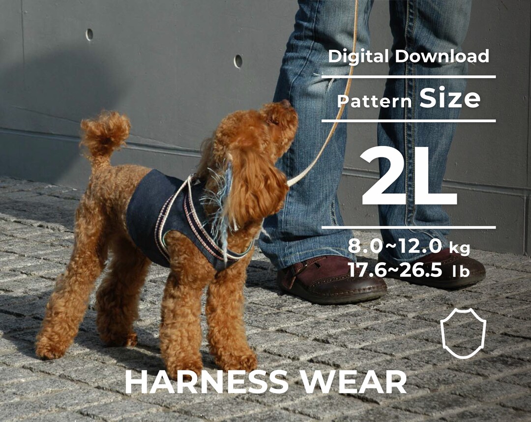 Dog Wear HARNESS Wear PDF Dog Clothes Pattern Size 2L Etsy