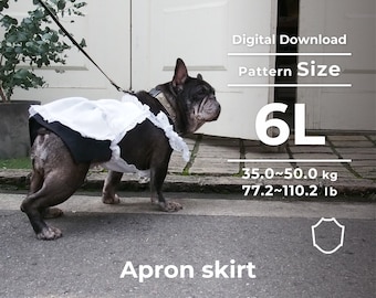 Apron skirt | PDF Dog Clothes Pattern, instruction booklet with movie | size: 6L