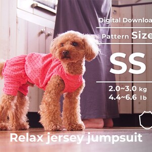 Relax Jersey Overall |   PDF Hunde Kleidung Nähanleitung | Größe: SS ausführliches Anleitungsheft mit Film ebenfalls enthalten.