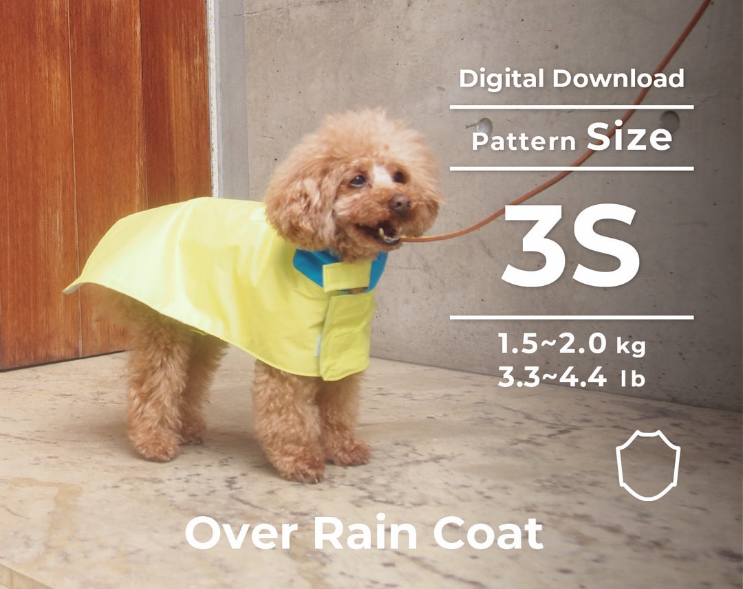 Over Rain Coat | PDF Dog Clothes Pattern | 3S Sizes and Instruction ...