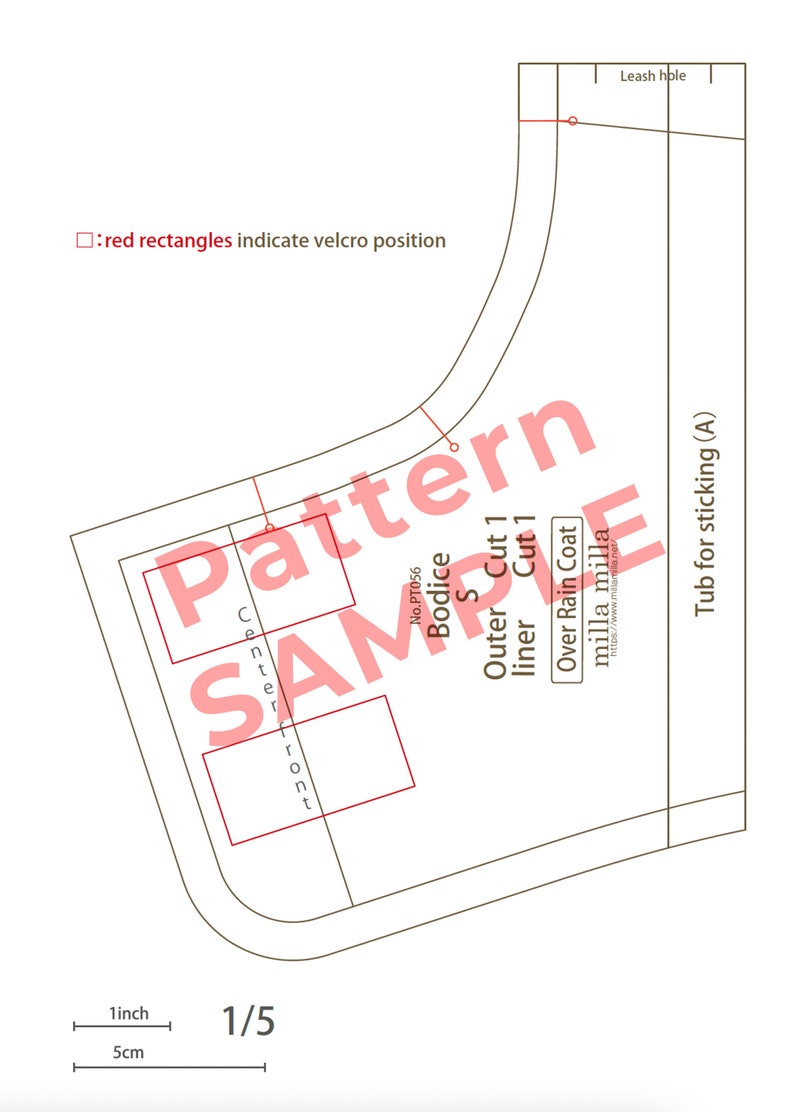 Extra Large Dog Rain Coat PDF Pattern | Sleeveless Overlay, Sizes 7L ...