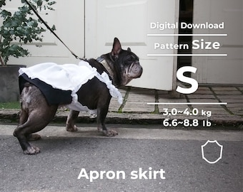 Apron skirt | PDF Dog Clothes Pattern, instruction booklet with movie | size: S