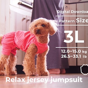 Relax Jersey Overall |   PDF Hunde Kleidung Nähanleitung | Größe: 3L Gebrauchsanweisung mit Film