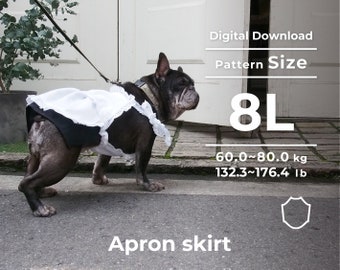 Apron skirt | PDF Dog Clothes Pattern, instruction booklet with movie | size: 8L