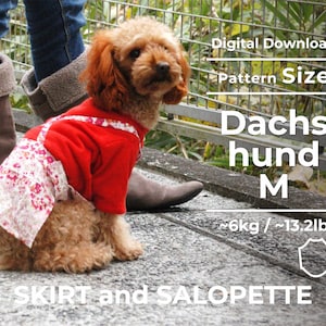 KJOL och salopetter | PDF Hundklädsmönster | storlek: Tax M (DM)