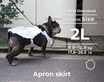 Apron skirt | PDF Dog Clothes Pattern, instruction booklet with movie | size: 2L