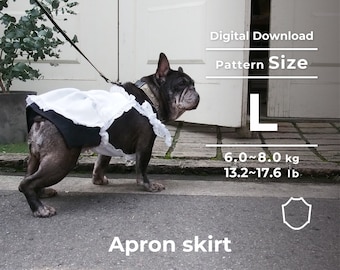 Apron skirt | PDF Dog Clothes Pattern, instruction booklet with movie | size: L