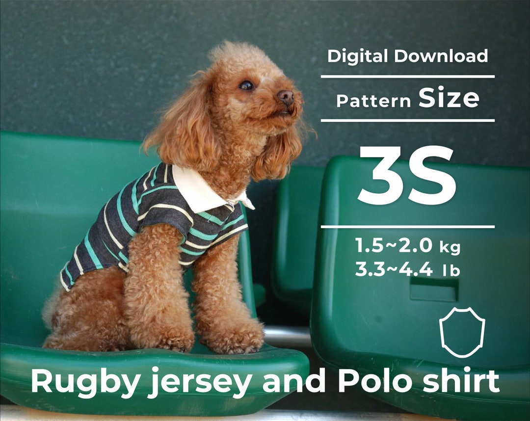 Rugby Jersey and Polo Shirt | PDF Dog Clothes Pattern | Size: 3S - Etsy