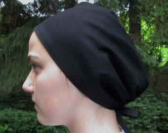 Solid Black Scrub Head,Navy Blue, White, Gray Scrub Cap, Solid Color Scrub Hat,One Size Fits All Adjustable Ties back Surgical Scrub Cap