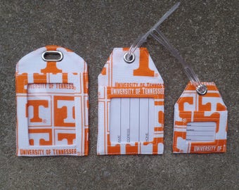 Tennessee Volunteers Luggage Tags Badge ID Holder Protector,University Tennessee Volunteers Fabric Badge Protector Name Identification Tags