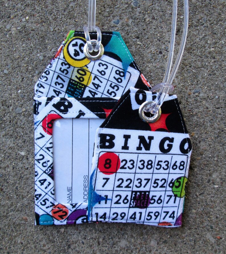 Bingo Cards Fabric Badge Protector Holder Bingo Fabric Luggage Etsy