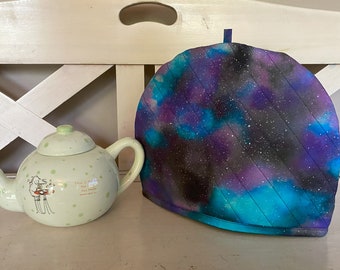 Star Gazer Tea Cozy, Blue background Night Sky Stars Teapot Cozy, Starry night Teapot Warmer, Summer Teapot Cozy, Teapot Cozy