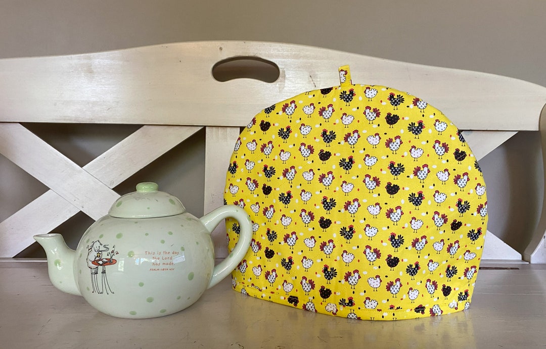 Chickens and Roosters Tea Cozy Kitchen Teapot Cozy Chickens Etsy