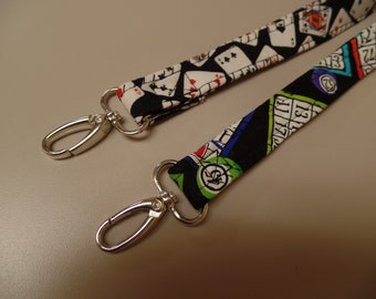Bingo Fabric Lanyard, Bingo Lanyard with breakaway clasp, Bingo Fabric ID Badge Protector, Fabric Badge Protector Holder Identification