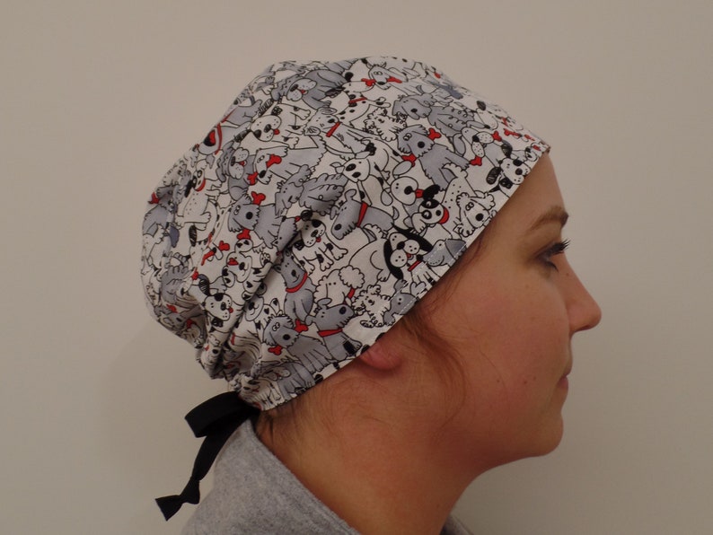 Puppy Dog Fabric Scrub Cap Veterinarian Dogs Scrub Etsy