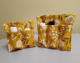 Essential Oil Holder,Bag Insert, Travel Case, Oil Pouch Pocket,Makeup case,Nail Polish Case,Travel Bag, Padded Oil Carrier 2 or 3 Pocket