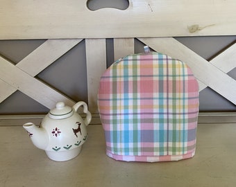 Easter Spring  Tea Cozy, Spring Plaid Teapot Cozy, Checked Teapot Warmer, Summer Teapot Cozy, Teapot Cozy