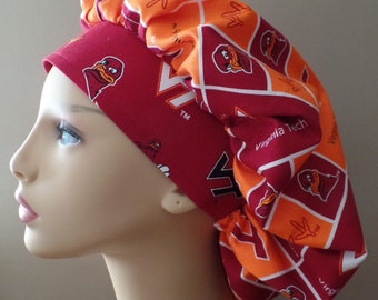 Bouffant Scrub Head Hat made from Virginia Tech Hokie Birds, VA Technical  Fabric Surgical Scrub Cap or Food Worker Hat