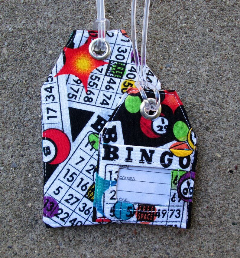 Bingo Cards Fabric Badge Protector Holder Bingo Fabric Luggage Etsy