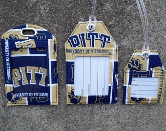 Pitt Panthers Luggage Tags,University Pittsburgh Panthers Fabric badge,Panthers Luggage Tags, Pitt Panthers Fabric Luggage Bag and Name Tags