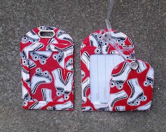 Roller Skates Luggage Tags,Roller Skating Work Badge Protector/ID Holder Luggage Rollerboard Identification Bag Tags to Mark your Gear.