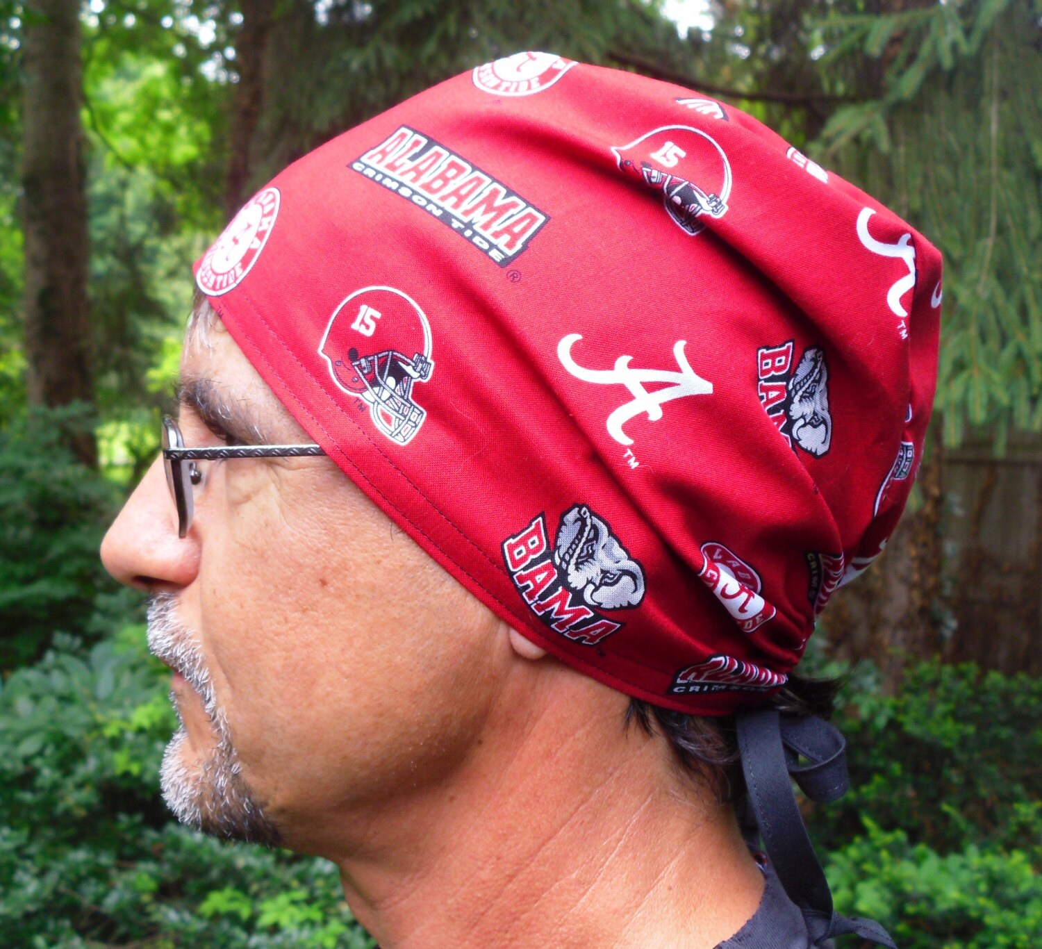 Alabama Fabric Scrub Hat,University Alabama Crimson Tide Fabric,Alabama