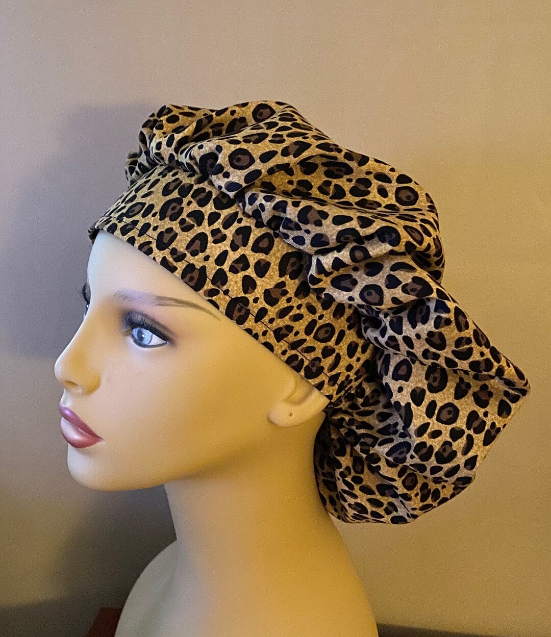 Cuffia Chirurgica Cool Cheetah Leopard Con Fodera In Raso – Regolabile Con Fascia Anti Sudore – Per Uomo E Donna