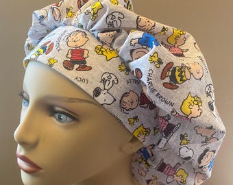 Peanuts Bouffant Scrub, Peanuts Bouffant Scrub Hat, Bouffant, Peanuts  Woodstock Bouffant Surgical Scrub Cap or Snoopy Food Worker Hat