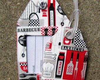 Grilling Cooking Utensils Fabric Outdoor Chef Acessories Luggage Bag and Gift Tags