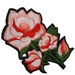 Embroidered Red Flowers Roses Patches Applique, rose applique